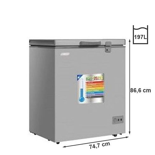 SMART TECHNOLOGY Congélateur Horizontal 197 Litres - STCC-230V - Gris - Garantie 12 Mois – Image 2